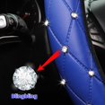 thumbnail image 3 of YISITIAN Bling Elastic Stretch Car Steering Wheel Cover,14.5-15 Inch Crystal Rhinestone Vehicle Steer Wheel Protector,Anti-Slip Diamond Auto Interior Accessories,Universal for Most Cars CJ919-50125, 3 of 6