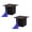 Blue, variant on Graduation Cap Shaped Gift Boxes With Tassels, 2 Pieces Candy And Snack Packaging Cardboard Containers For Party Favors
