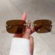 thumbnail image 1 of KAMMPT-gafas de sol rectangulares sin montura para hombre y mujer, lentes de sol de estilo Vintage, diseño de marca, 2023, 1 of 5