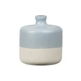 thumbnail image 2 of Maelle Speckled Round Ceramic Vase, Modern Decorative Flower Vase for Home Decor, Farmhouse Boho Table Vase for Living Room, Shelf, Dining Table, Office Centerpiece (Size-7.00"x8.25"H, Green), 2 of 2