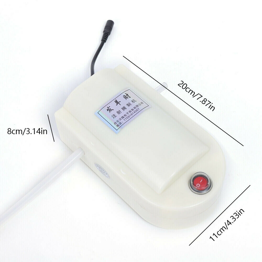 Miumaeov Automatic Marinade Meat Injector Pump Double Gun 50W Meat Processor Food Electric Saline Syringe Pump Electric Double Gun for Cooking Grill Barbecue Syringe Injects Flavor in Meat