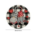thumbnail image 3 of BingTong Plaid Hearts Round Valentine Placemats, Anniversary Wedding Round Table Mats for Dining Decoration Happy Valentine's Day Pads Hot Mats for Kitchen Counter Decorative D, 3 of 6