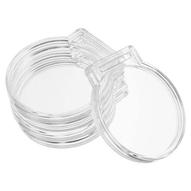 WHAMVOX 6Ud Cajas Transparentes Para Monedas Con Tapa Para Guardar Y Proteger En Acrílico Resistente