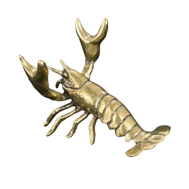 Cangrejo de pesas antiguo Adornos pequeños Cangrejo de latón Regalo para los amantes de los cangrejos Cangrejo de escritorio Cubierta para mesa de té para escritorio Portalápices Artesanía