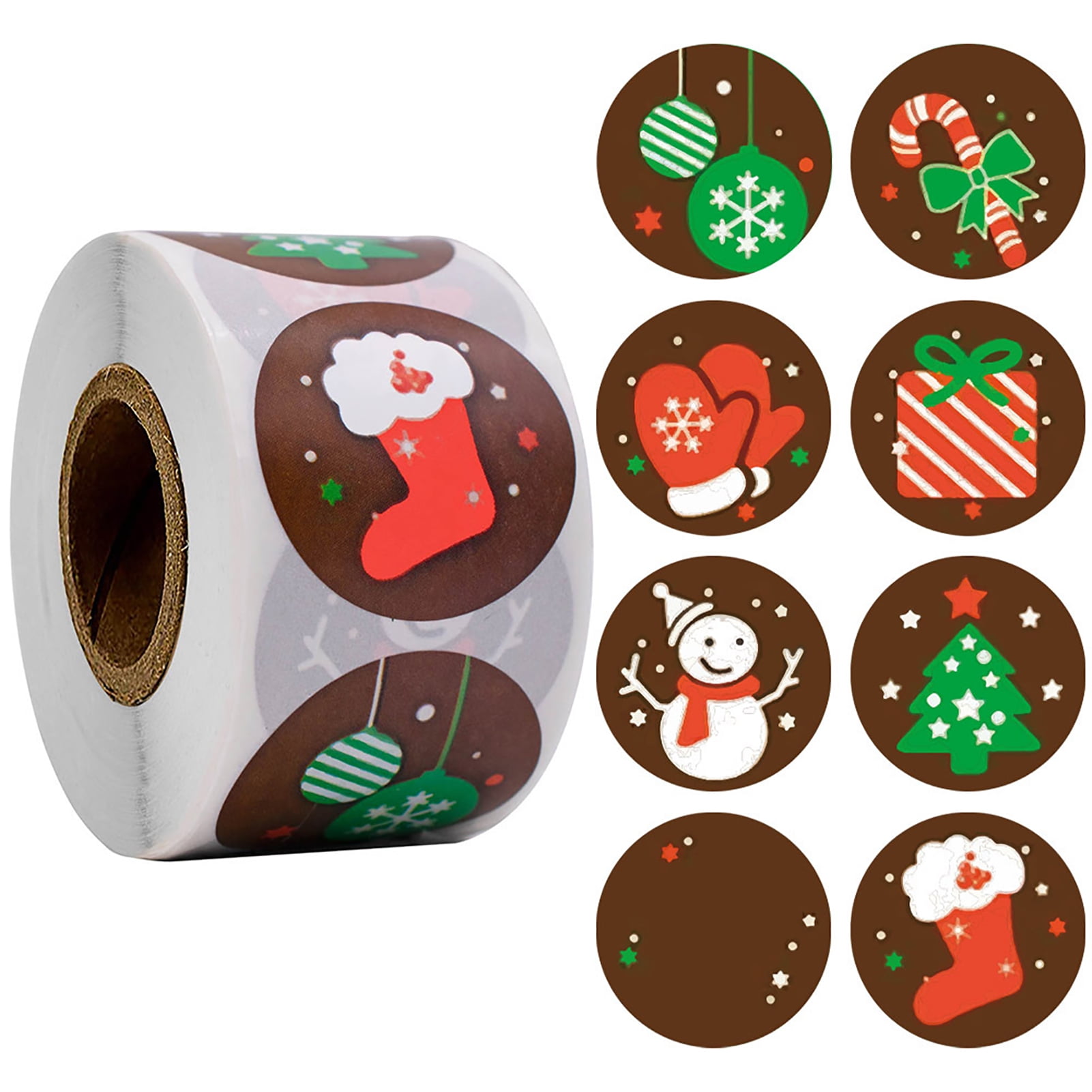 500Pcs//roll Merry Christmas Snowflake Sticker Xmas Label Stickers Scrapbooking