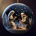 thumbnail image 2 of HomeDM Nativity Scene Ornaments Christmas 2D Acrylic Christmas Tree Hanging Pendant The Birth of Jesus Christian Christmas Decorations for Tree Xmas Gifts, 2 of 9