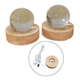 thumbnail image 4 of LED Lamp Base, 70mm Wooden Lights Display Powered Lamp Base Ball Vase Acrylic - White Light B 7cm White Light, 4 of 9