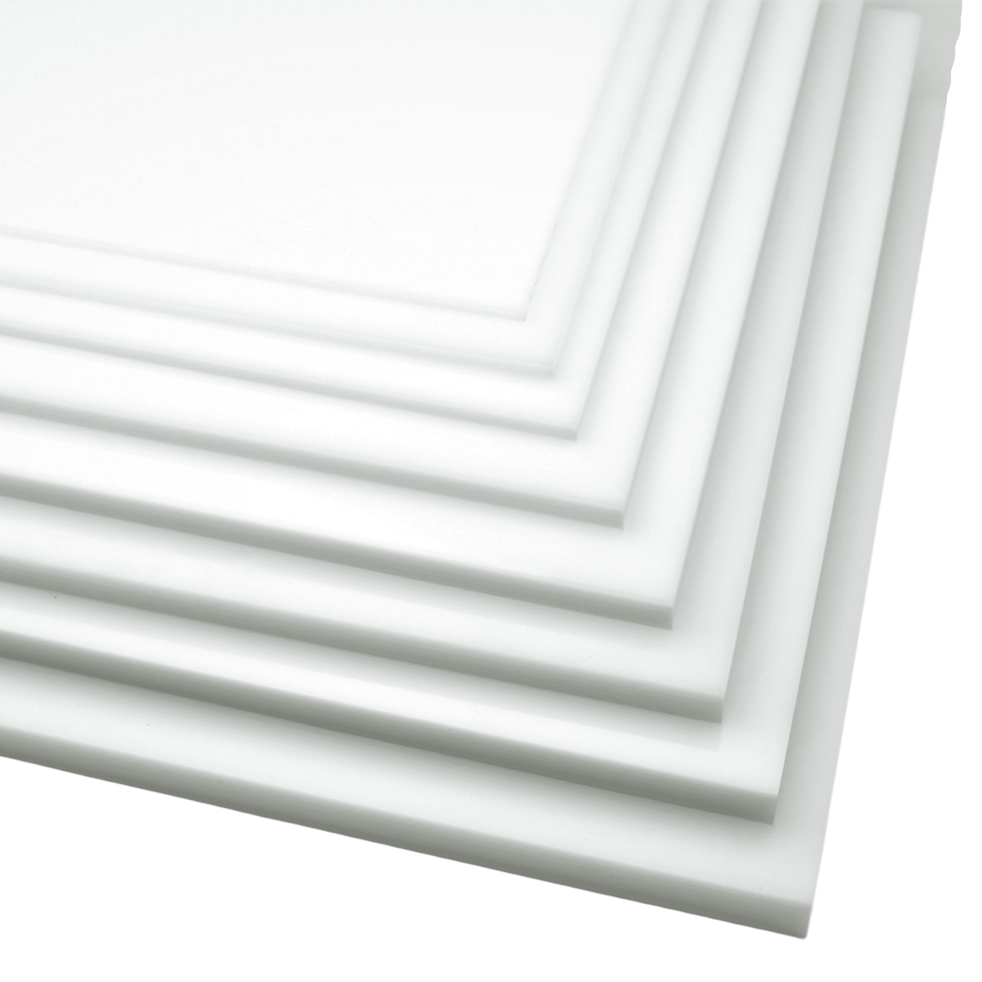 HDPE High Density Polyethylene Plastic Sheet 1/4" x 24" x 24” White Smooth 