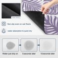 thumbnail image 3 of Purple Palm Leaves Dish Drying Mats for Kitchen Counter, Tropical Botanical Minimalist Modern Absorbent Coffee Bar Mat with Non-slip Rubber Backed Quick Drying Dish Rack Pad 16"x18", 3 of 9