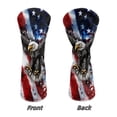 thumbnail image 5 of Uorisanigo Golf Head Covers, 3pcs Eagle American Flag Golf Club Covers for Woods and Driver Fairway Hybrid, PU Leather Headcovers for Club Protective, Fits Most Golfs Clubs, 5 of 7