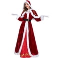 thumbnail image 4 of Disfraz navideño europeo y americano Vestido navideño de manga larga para mujer Papá Noel engrosado con chal Vestido de reina navideña, 4 of 5