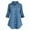 Blue, variant on Scyoekwg Long Sleeve Shirts for Women Women Ladies Down Collar Long Sleeve Shirt Blous Large Size Button Lace Turn Blue L