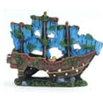 Fish Tank Aquarium Ornament Wreck Sailing Boat Sunk Ship Destroyer ...