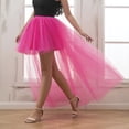 thumbnail image 5 of Jupe Haute-Basse pour Femmes avec Train Asymétrique en Tulle, Robe de Cocktail Élastique pour Fête et Bal, 5 of 5