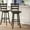 Gray Wash Walnut, variant on BizChair Classic Ladderback Swivel Bar Stool, Gray Wash Walnut (Set of 2)
