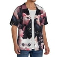 thumbnail image 2 of Naloa Cute Kittens Group Portrait Men's Loose Fit Cuban Collar Short-Sleeve Shirt, Hawaiian Shirts, Mens Shirts Casual for Everyday Wear Outings-Small, 2 of 5