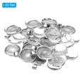 thumbnail image 3 of Uxcell Pendant Trays with Transparent Glass Cabochons, 20 Sets 20mm Round Bezel Trays Pendant Dome Tiles, Silver Gray, 3 of 6