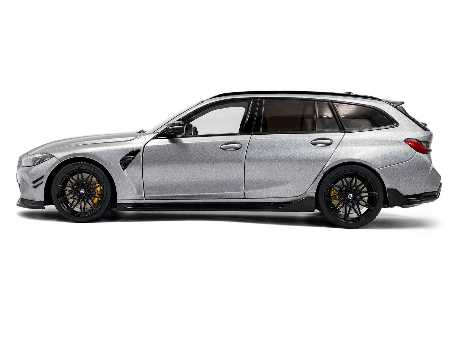 2024 BMW M3 Competition M xDrive Touring Frozen Pure Gray Metallic with Black Top 1/18 Diecast Model Car by Solido