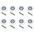 thumbnail image 1 of Rueda de rodillo para puerta, rodillos para mampara de ducha, rodillos para ducha, 8 piezas de repuesto deslizante para ducha con tornillo M4 (diámetro 19 mm), 1 of 1