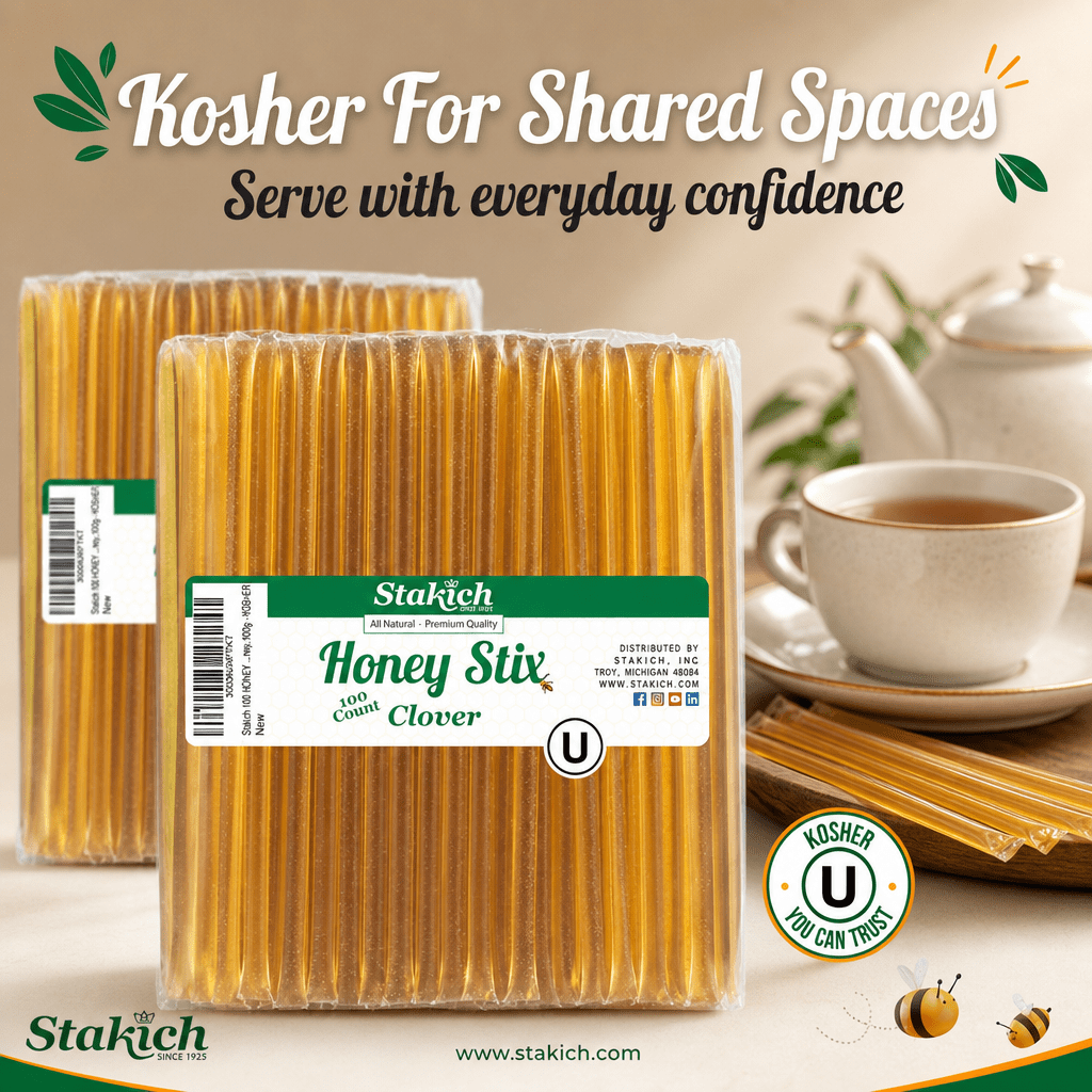 Stakich Clover Grade A Honey Stix- 2 Packs of 100