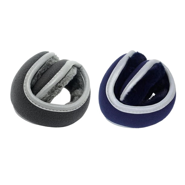 Calentadores de oreja plegables Macarena de 2 piezas gris y azul