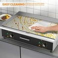 thumbnail image 4 of Ktaxon 30" Electric Countertop Flat Top Griddle, 3000W Electric Griddle, Teppanyaki Grill Stainless Steel, 122°F-572°F for Home Restaurant Commercial, 4 of 8