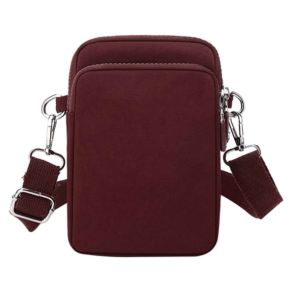 Ladies Casual Nylon Shoulder Crossbody Bag, Summer Lightweight Water Repellent Pack, Multi Pocket Storage Organizer, Durable Smooth Zipper, Adjustable Strap Small Daily Phone Bag