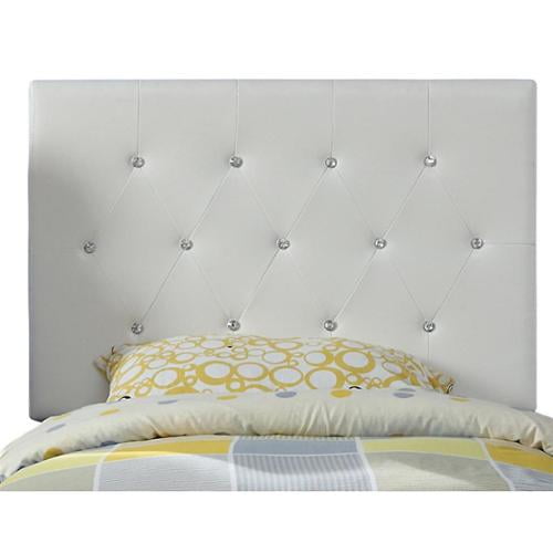 Glitz Twin 39 Inch Faux Leather Rhinestone Headboard Only Glitz Twin 39 Inch Faux Leather Rhinestone Headboard Only