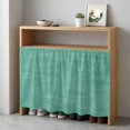 thumbnail image 5 of Vintage Turquoise Cabinet Dishwasher Hidden Curtains, Privacy Closet Door Curtain, Modern Farmhouse Textured Rustic Adhesive Dust Proof Under Sink Skirt for Bathroom Kitchen 35"x35", 5 of 8