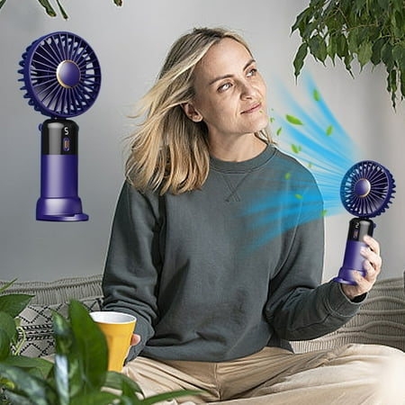 

ZZkhGo Electric Fans for Home Hand Small Fan Ultra Quiet Folding Portable Desktop Electric Fan Desk Fan