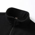 thumbnail image 6 of Men's Long Sleeve Fleece Quarter Zip Pullover Sweatshirt Men's Fluffy Polar Fleece Sweatshirt Solid Color Half Zip Unisex Hoodie Pullover Casual Lightweight Sweatshirt, 6 of 8