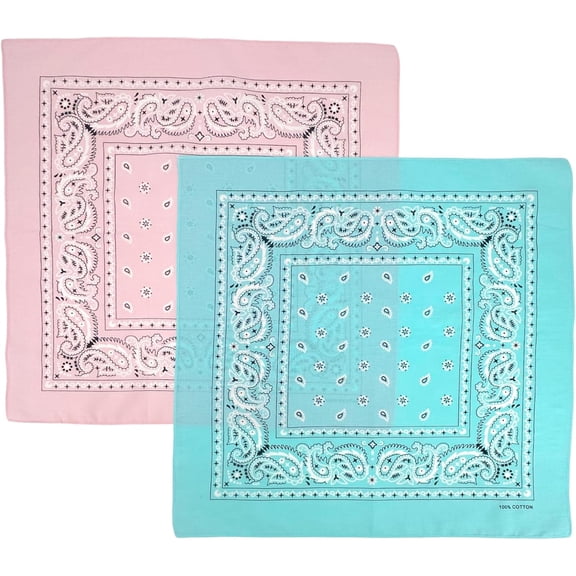 WEIFEI-Bandana Single Pack & Double Pack Cotton for Men and Women 22 Inch