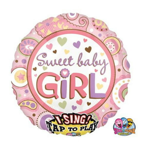 Burton & Burton 28" Packaged Sweet Girl Sing-A-Tune Balloon