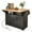 Black, variant on DEALTOPS 55.7" Large Kitchen Island with 2 Drop Leaf, 3 Drawers, Rolling Kitchen Cart on 5 Wheels with Power Outlet, Folding Storage Dining Table with Spice & Towel Rack for Kitchen-White