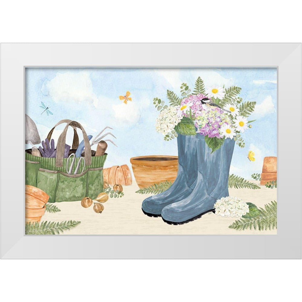 Reed Tara 18x13 White Modern Wood Framed Museum Art Print Titled - In My Garden II
