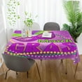 thumbnail image 6 of 54"x54" Mardi Gras Tablecloth Waterproof Washable Polyester Square Table Cover Durable Tablecloth for Kitchen Dining Table Party Decor, 6 of 7