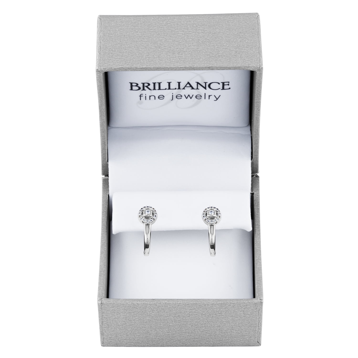 Gemspirations 1/10 cttw Diamond Circle Drop Earrings Sterling Silver