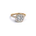 thumbnail image 2 of VS 6.50MM Moissanite Engagement Ring With Diamonds (1.21 ct Moissanite Weight, 1.8 ctw dew) Micro Pave Cathedral 14K Gold, 2 of 3