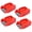 4 Pack Red, variant on Chamomile Harvester, Berry Picker with Metallic Comb and Ergonomic Handle, Blueberry Scoop Tool for Berries, Cherries