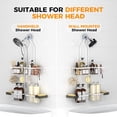 thumbnail image 6 of Aluminum Shower Caddy Hanging Adjustable Shower Caddy, Rustproof Hanging Shower Organizer with Hooks Soap Holders, Over Shower Head Caddy for Handheld Showerhead, White, 6 of 9
