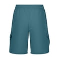 thumbnail image 6 of Cargo Shorts for Men Elastic Waist Drawstring Casual Work Shorts Summer Hiking Outdoor Shorts with 4 Pockets, 6 of 8