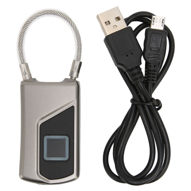 Candado con huella dactilar IP65 resistente al agua, 0,5 s, rápido, 10 juegos de huellas dactilares, reconocimiento automático, cerradura inteligente negra para maletas