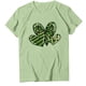 thumbnail image 4 of Mujeres Casual St. Patrick's Day Impreso manga corta cuello redondo pulóver blusa camiseta Tops Pompotops  hkajfhjk458867, 4 of 5