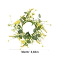 thumbnail image 3 of GSKKLQ Yellow Daisy and Eucalyptus Candle Wreath - Spring Decorations, Wedding Party Wreaths, Everyday Spring Wear, Easter Party Decorations, 3 of 7