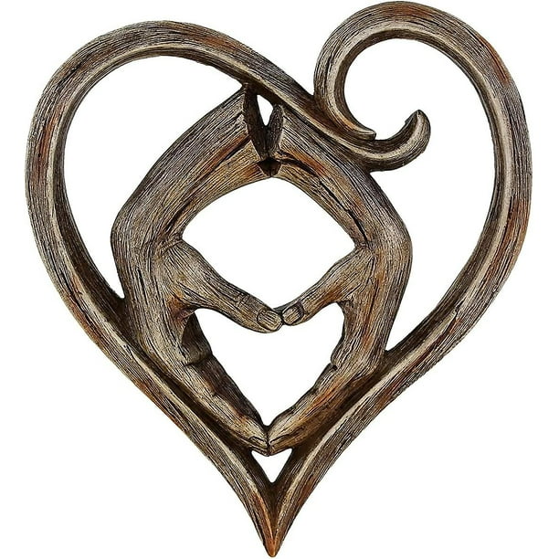 Sosteniendo la pared de la mano Creativo para siempre Amor Apretón de manos Estatua artesanal Colgante duradero Escultura de arte decorativo romántico para el hogar