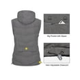 thumbnail image 6 of Little Donkey Andy Women's Fleece Puffy Vest Warm Sleeveless Puffer Jacket with Removable Hood for Golfing Hiking Grey M, 6 of 7