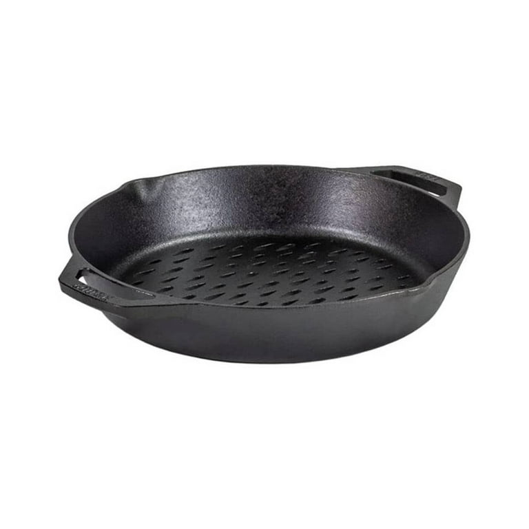Lodge Cast Iron 12 Inch Cast Iron Dual Handle Grilling Basket - Spatula  Friendly Design - Large Perforated Cooking Surface - Grill Cookware in the Grill  Cookware department at