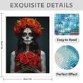 thumbnail image 3 of Diamond Art Kits for Adults - 5d Floral Skull Art Woman Roses Diamond Painting for Adults, Diamond Art for Adults Beginners, Diamond Painting Kits for Adults for Home Wall Decor, 3 of 7