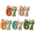 thumbnail image 2 of 5PCS Christmas 67 Ornament Funny 67 Meme Ornaments Set of 5, 2D Acrylic Xmas Tree Hanging Decorations - Cute Gingerbread Festive Decor Gift for Woman with Refined & Humor, 2 of 7