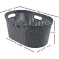 thumbnail image 2 of Pekky 4 Pack Laundry Basket with Cutout Handles, 40 L Plastic Hampers for Laundry, 2 of 7